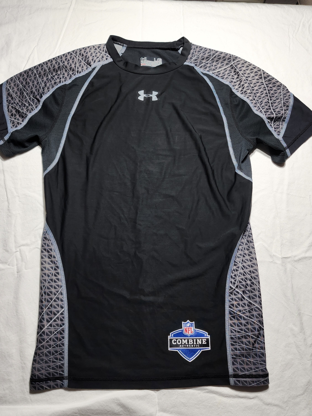Under Armour Men’s Black Compression Shirt with Gray Accents - NFL Combine